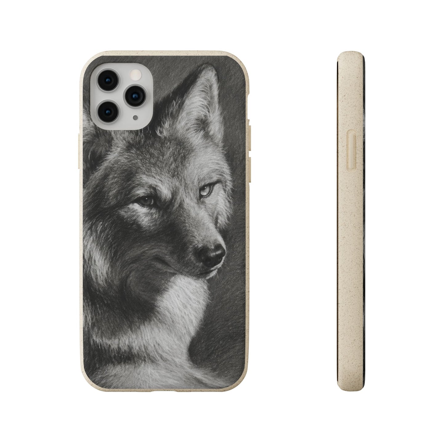 Wolf Portrait Biodegradable Phone Case — Eco-Friendly iPhone Cover