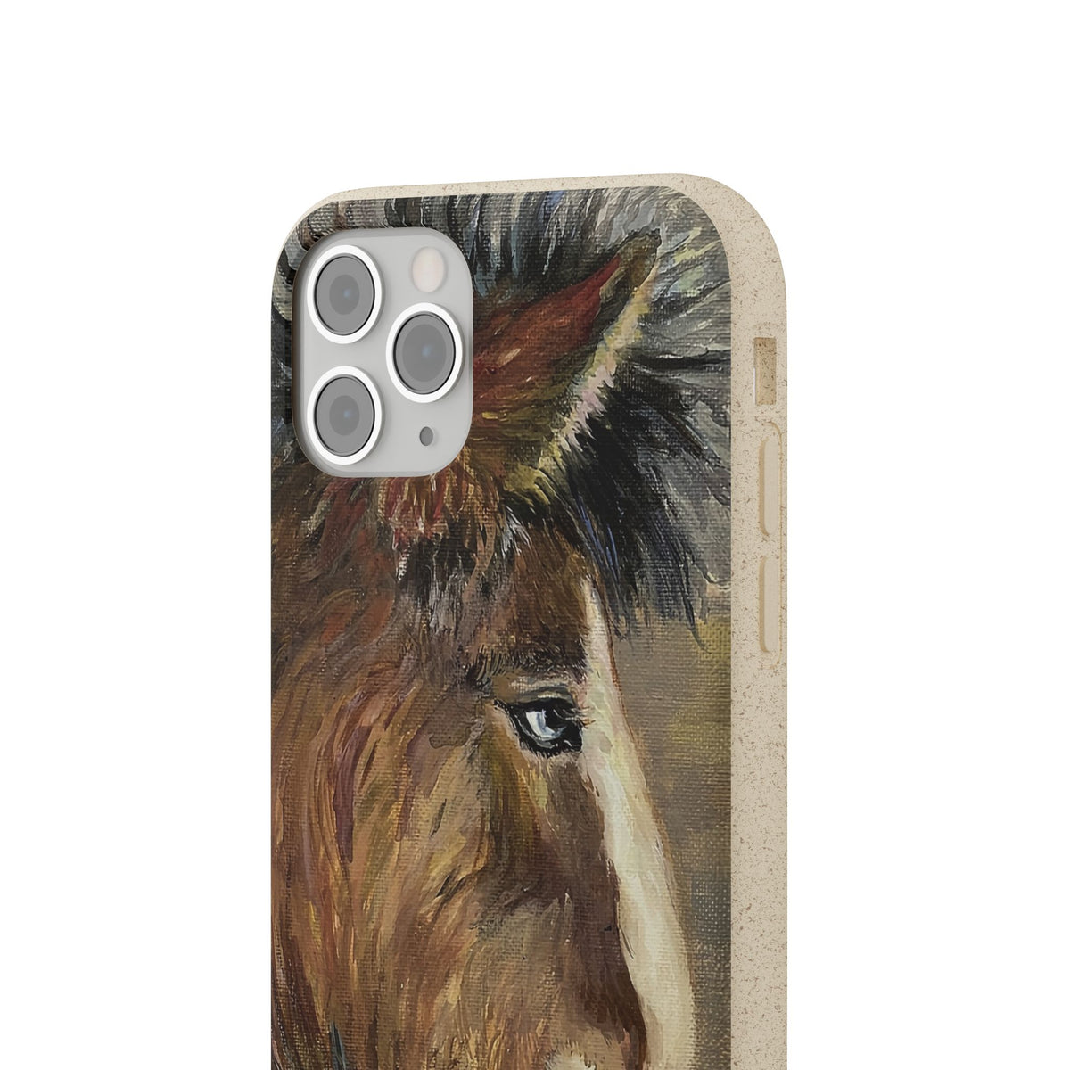 Biodegradable Phone Case — Rustic Horse Portrait by Carrie Barcomb Eco-Friendly iPhone Cover