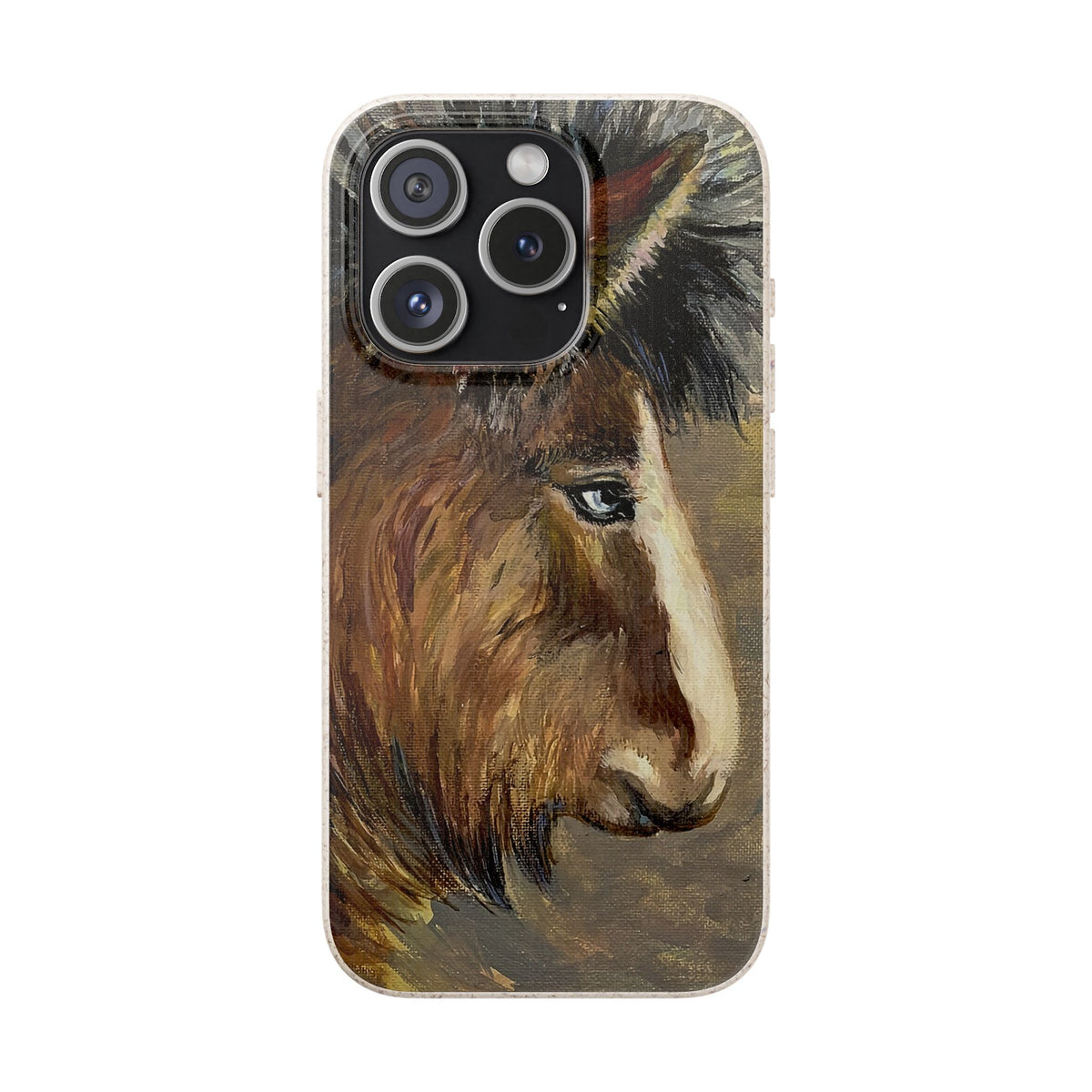 Biodegradable Phone Case — Rustic Horse Portrait by Carrie Barcomb Eco-Friendly iPhone Cover
