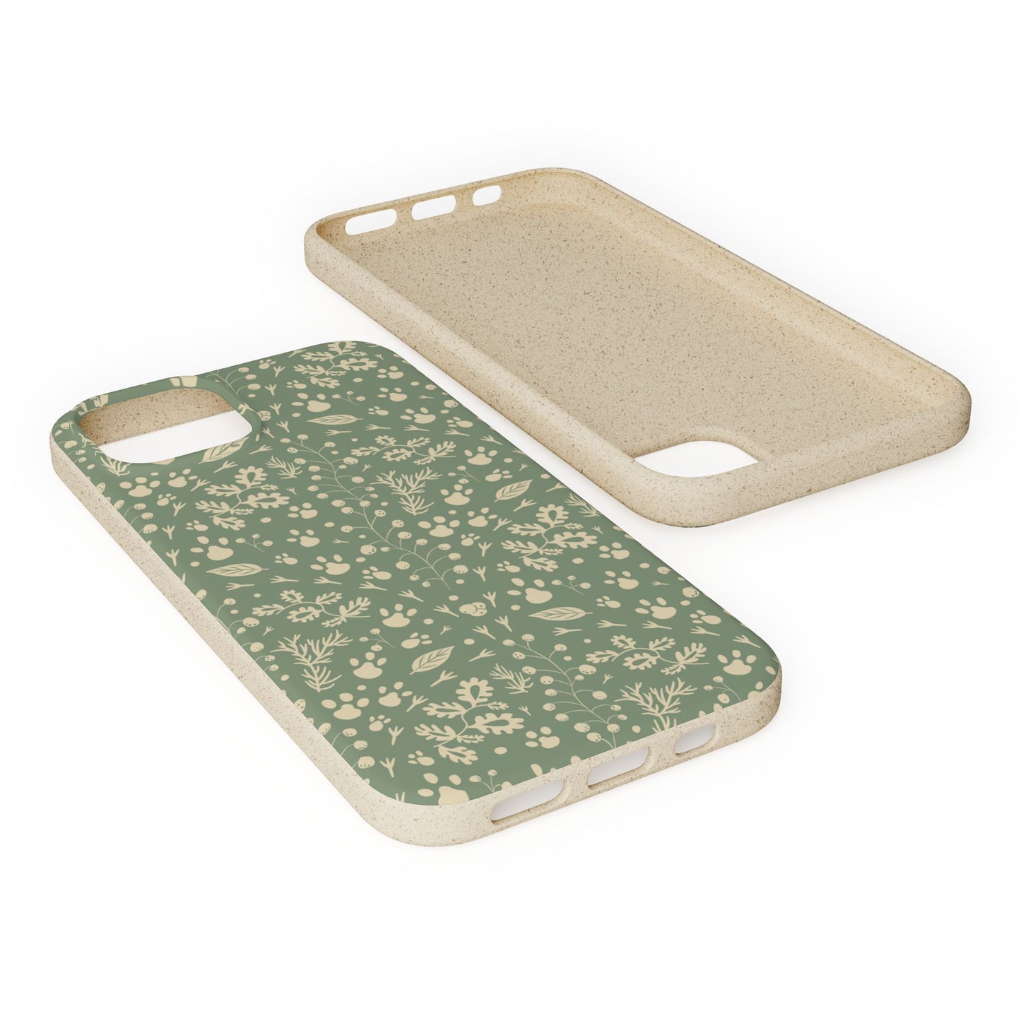 Biodegradable Floral Phone Case — Eco-Friendly Pleasant Green Wildflower Protection