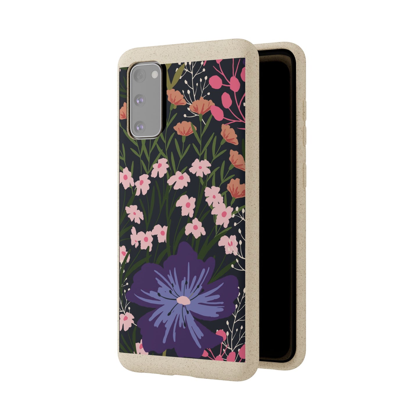 Floral Biodegradable Phone Case — Purple Wildflower Eco Phone Cover