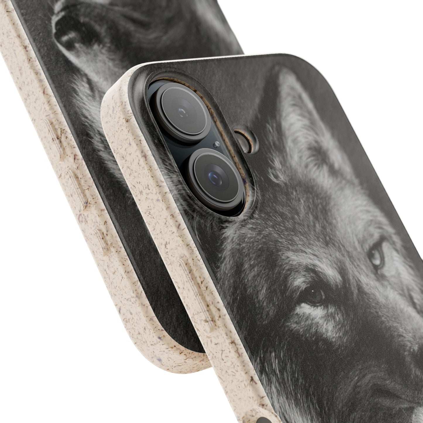 Wolf Portrait Biodegradable Phone Case — Eco-Friendly iPhone Cover