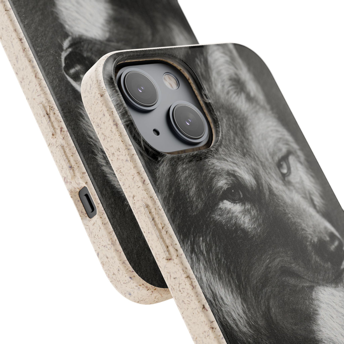 Wolf Portrait Biodegradable Phone Case — Eco-Friendly iPhone Cover