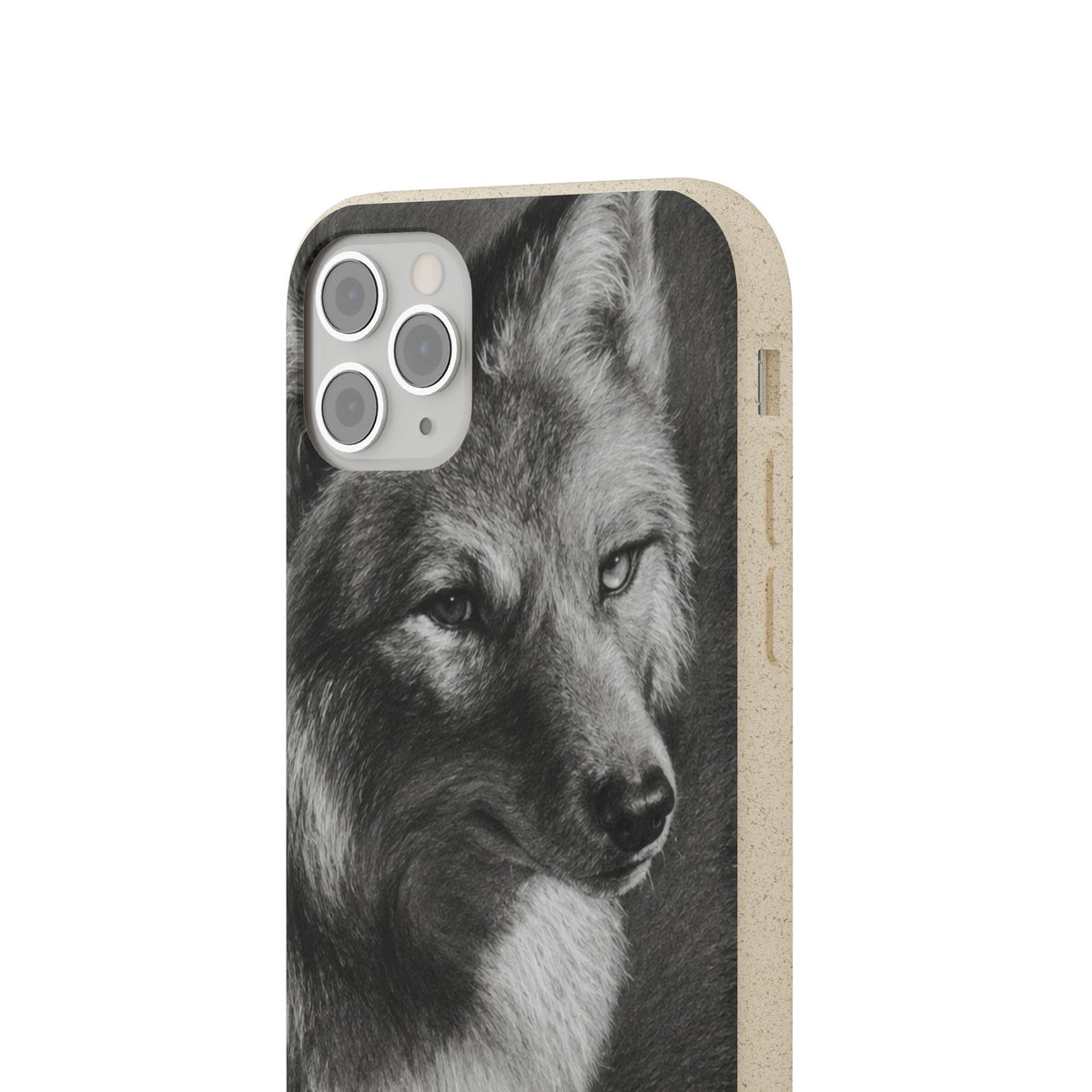 Wolf Portrait Biodegradable Phone Case — Eco-Friendly iPhone Cover