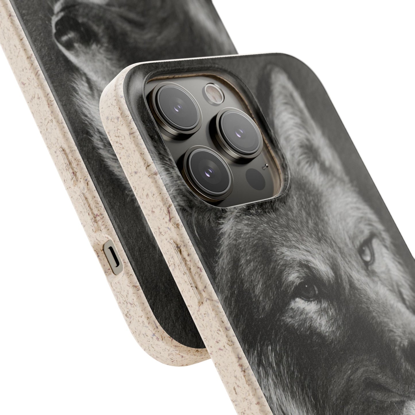 Wolf Portrait Biodegradable Phone Case — Eco-Friendly iPhone Cover