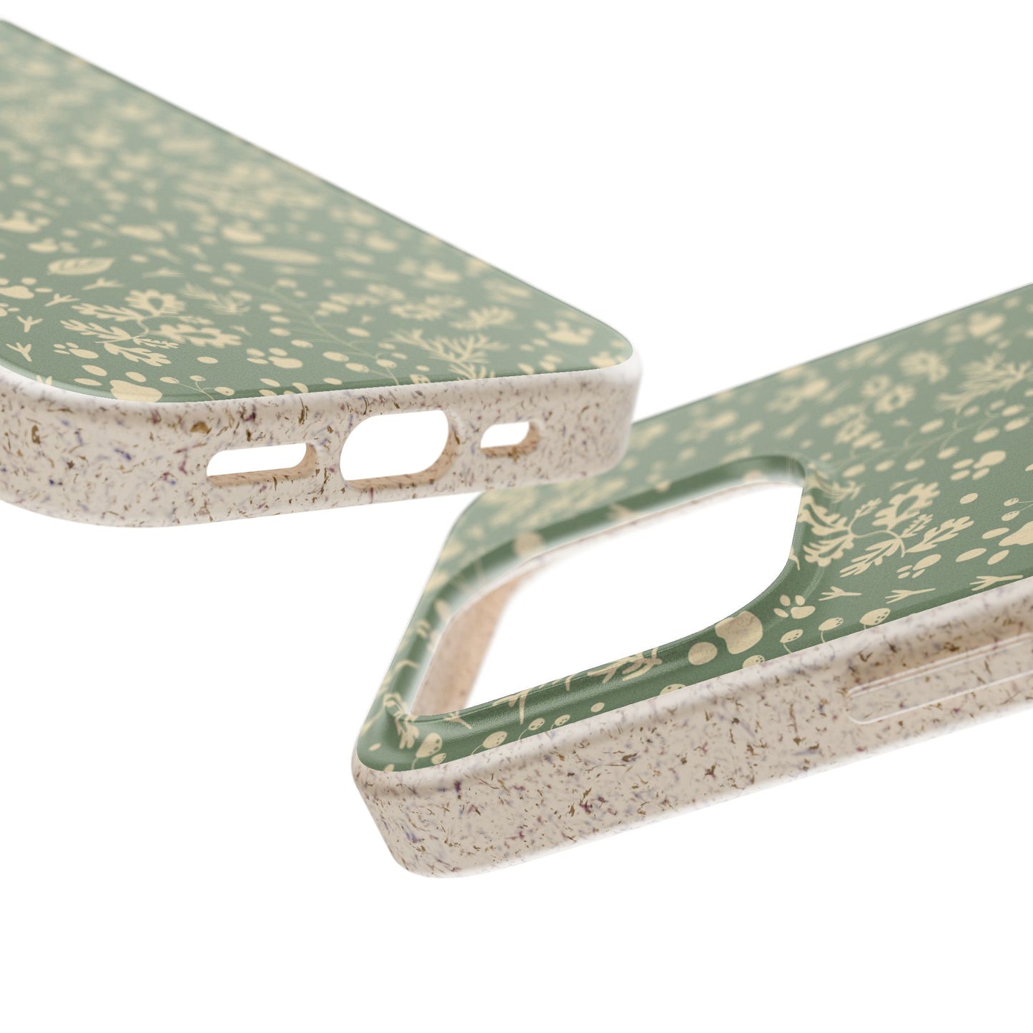 Biodegradable Floral Phone Case — Eco-Friendly Pleasant Green Wildflower Protection