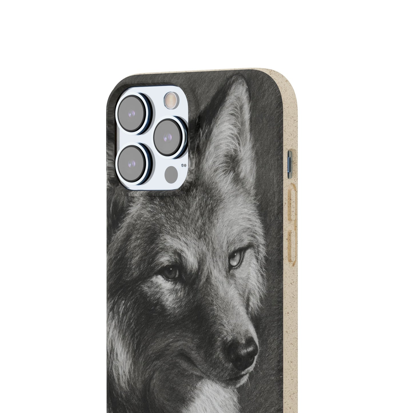 Wolf Portrait Biodegradable Phone Case — Eco-Friendly iPhone Cover