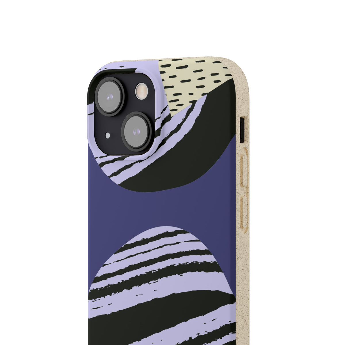 Biodegradable Phone Case — Abstract Striped Circles Eco Cover