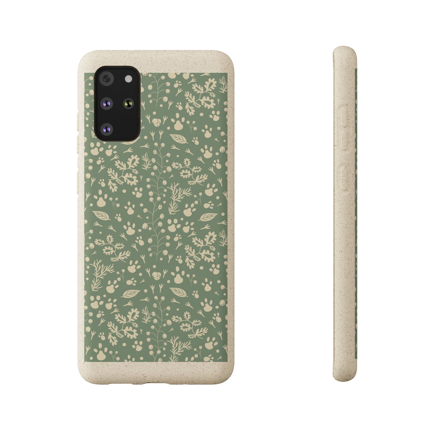 Biodegradable Floral Phone Case — Eco-Friendly Pleasant Green Wildflower Protection