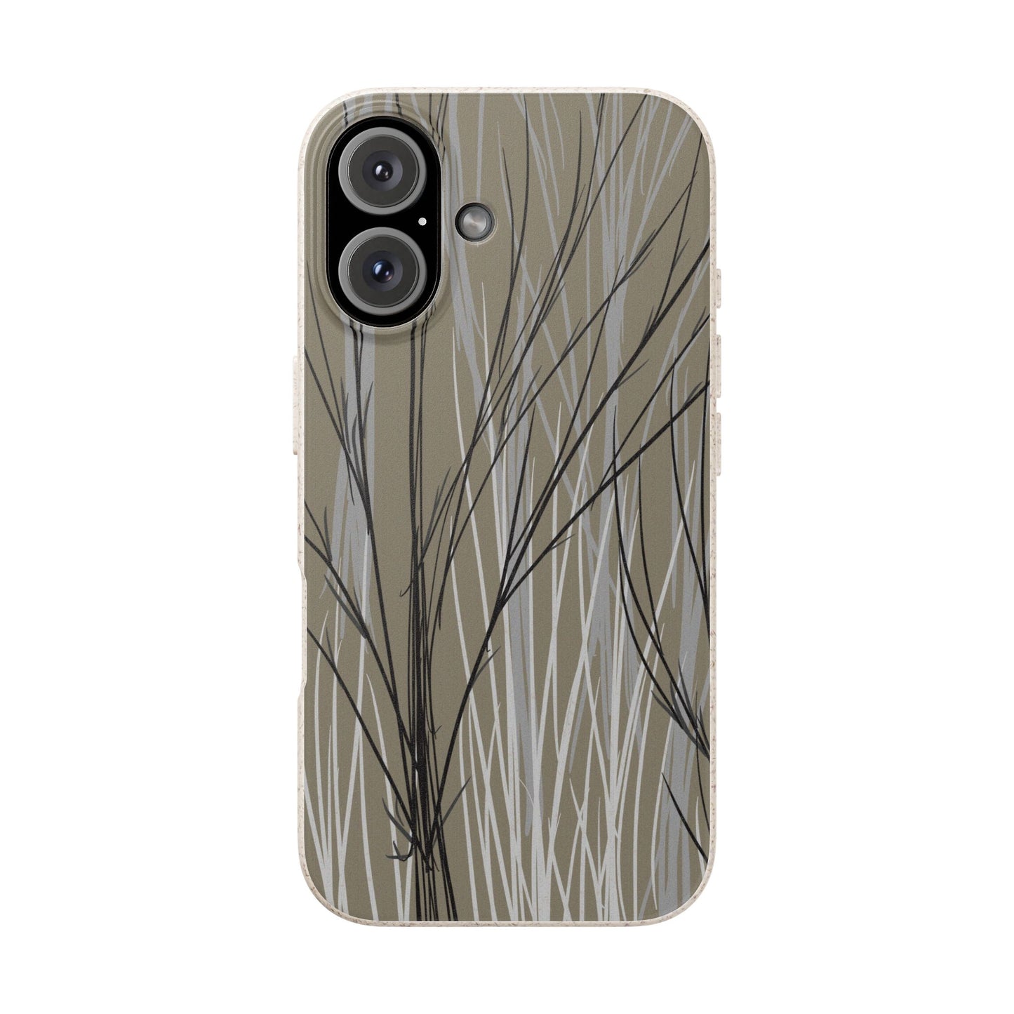 Biodegradable Phone Case — Neutral Botanical Grass Design