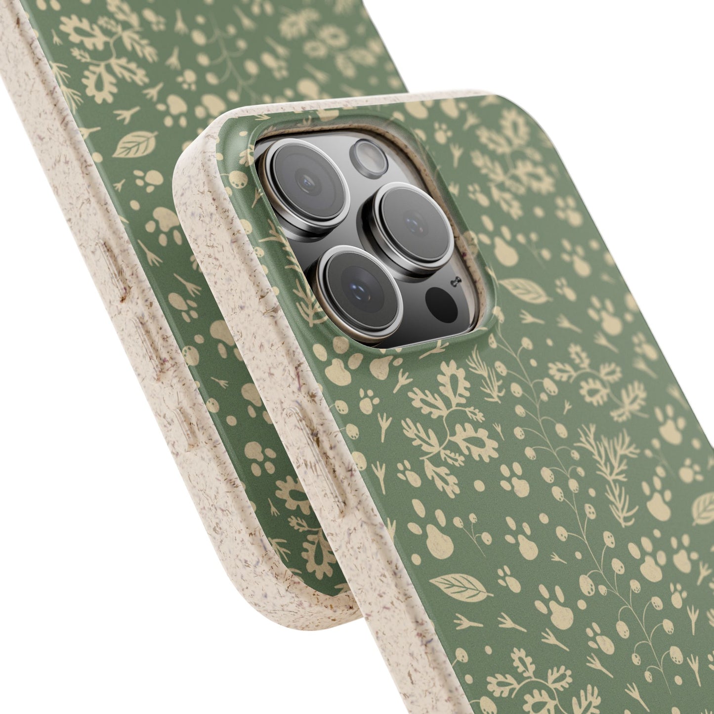 Biodegradable Floral Phone Case — Eco-Friendly Pleasant Green Wildflower Protection