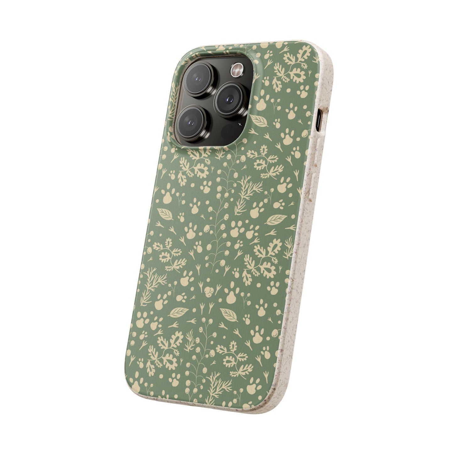 Biodegradable Floral Phone Case — Eco-Friendly Pleasant Green Wildflower Protection