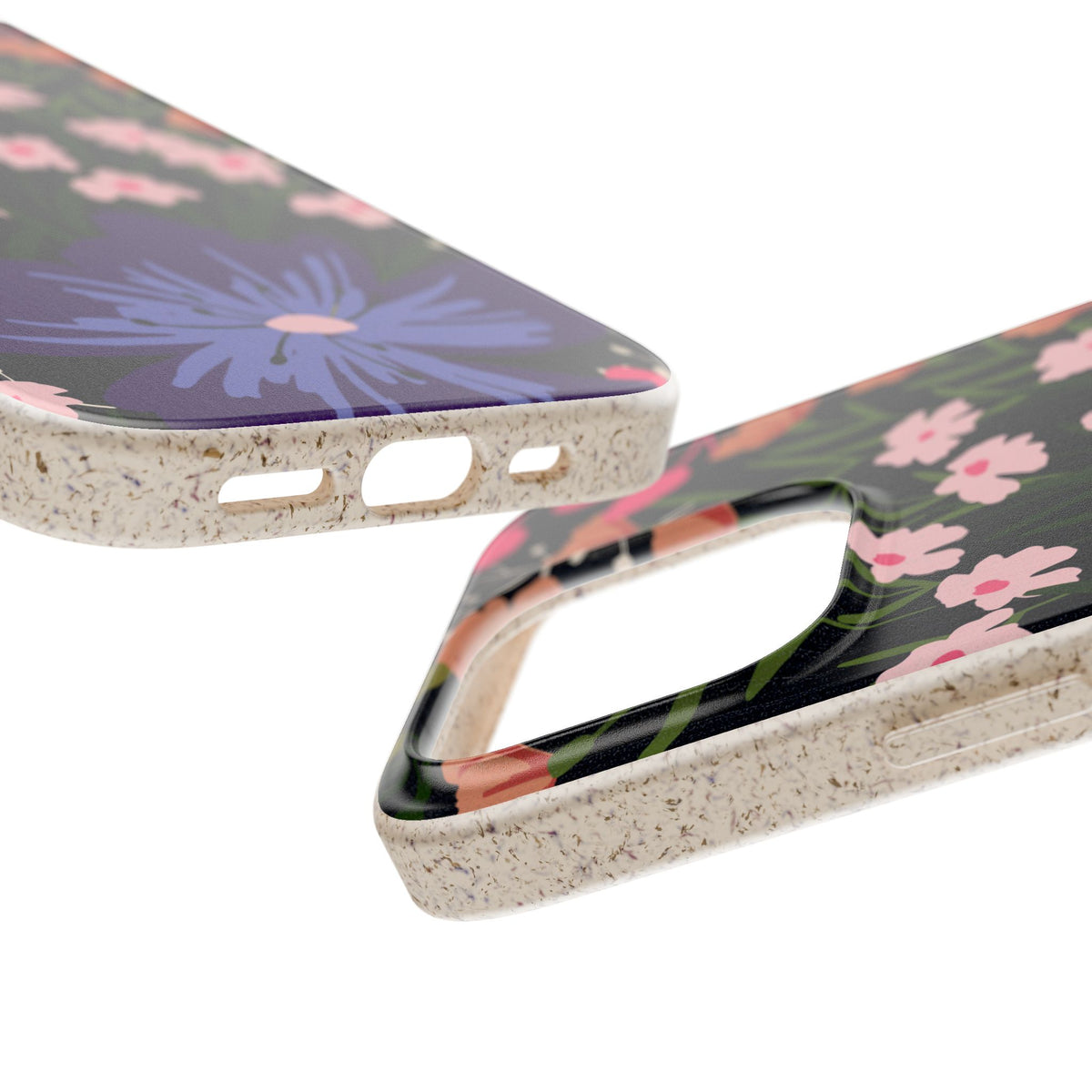 Floral Biodegradable Phone Case — Purple Wildflower Eco Phone Cover