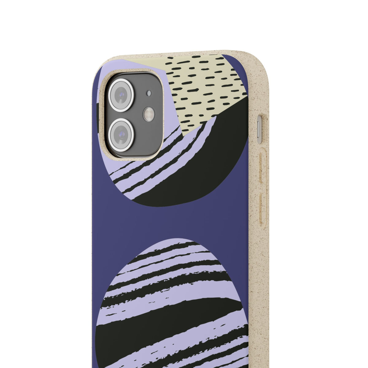 Biodegradable Phone Case — Abstract Striped Circles Eco Cover
