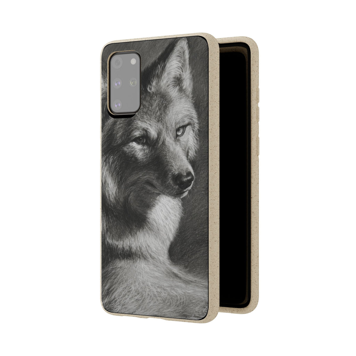 Wolf Portrait Biodegradable Phone Case — Eco-Friendly iPhone Cover