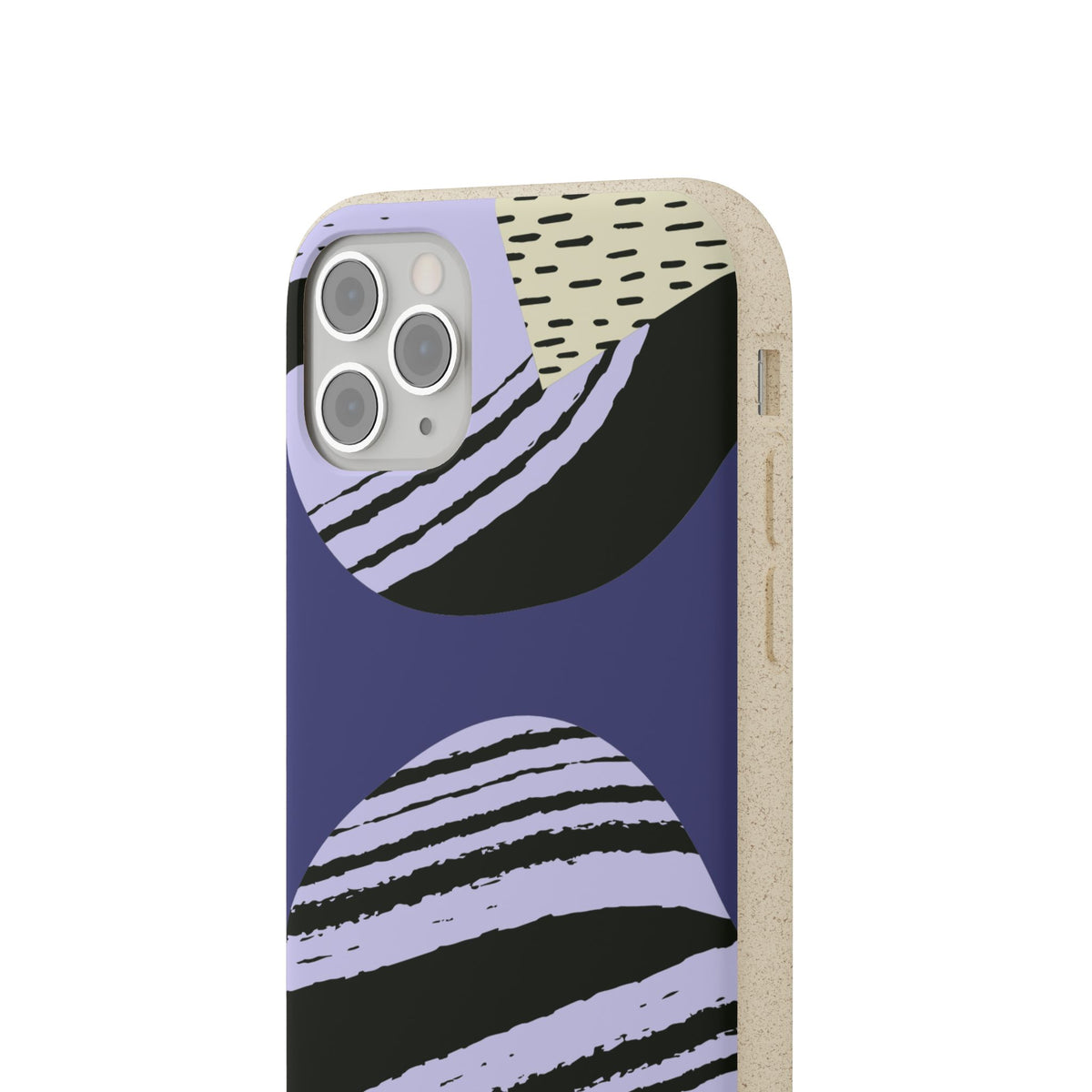 Biodegradable Phone Case — Abstract Striped Circles Eco Cover