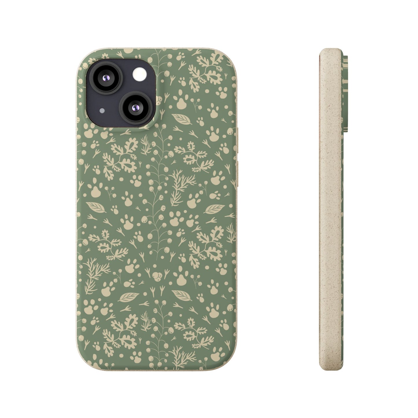 Biodegradable Floral Phone Case — Eco-Friendly Pleasant Green Wildflower Protection