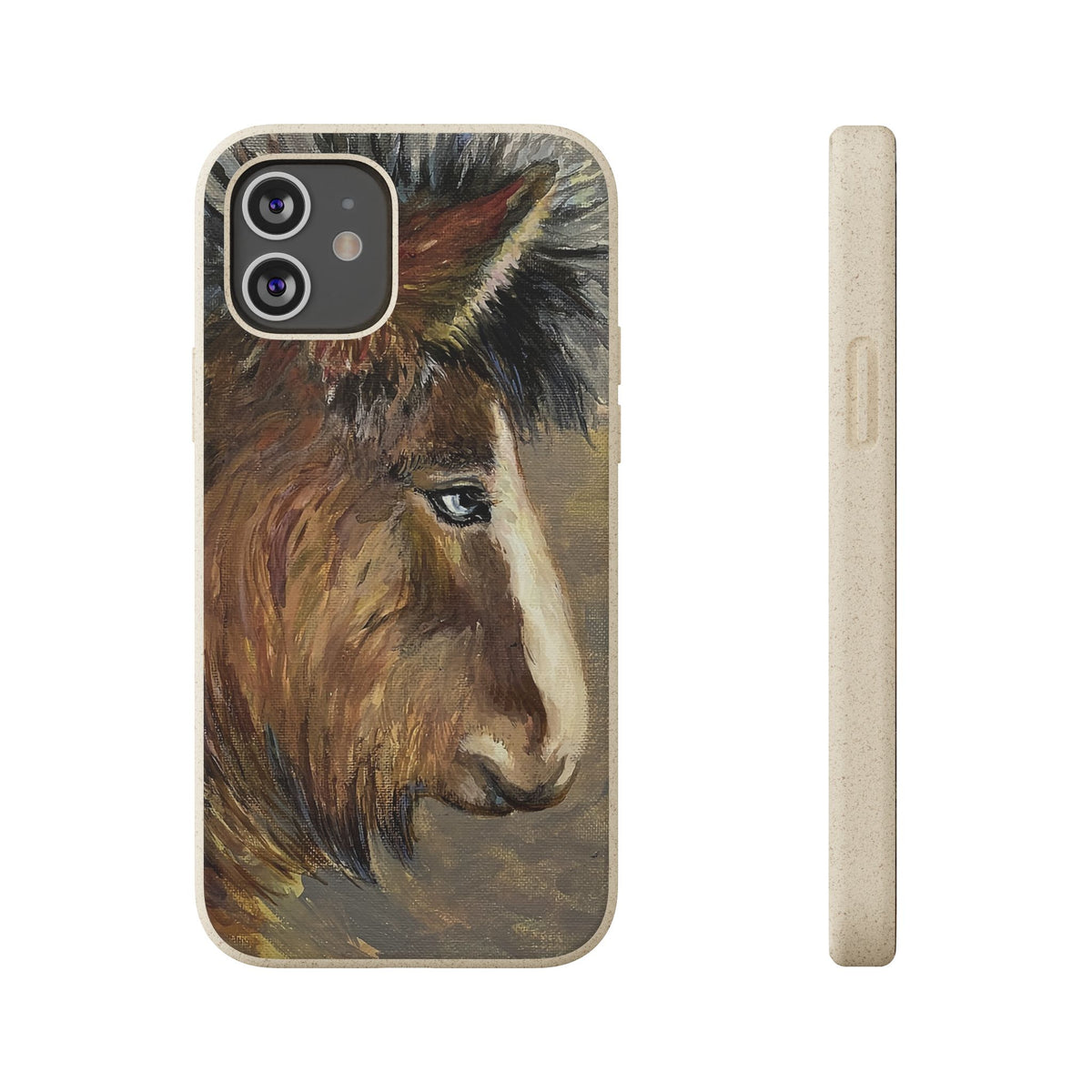 Biodegradable Phone Case — Rustic Horse Portrait by Carrie Barcomb Eco-Friendly iPhone Cover
