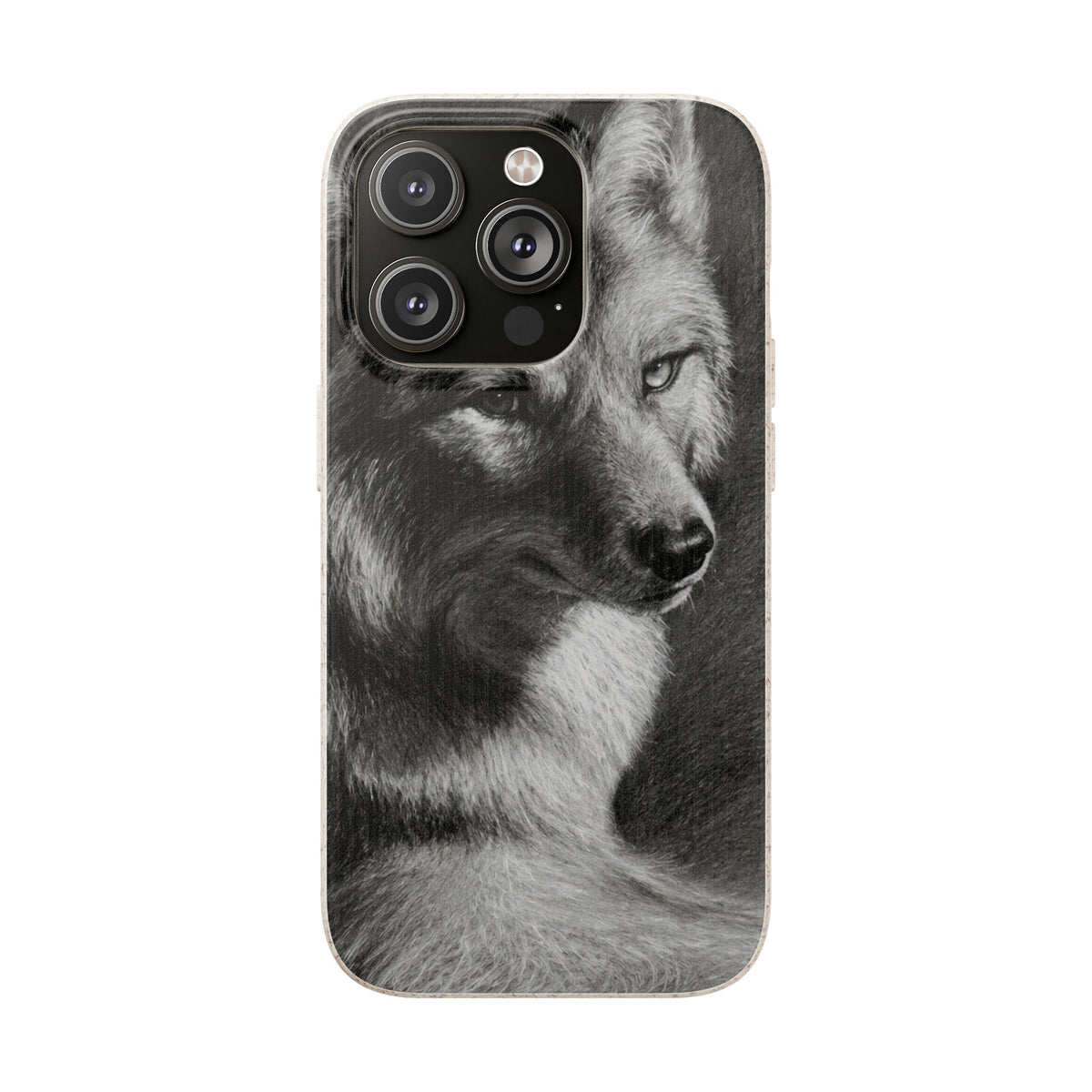 Wolf Portrait Biodegradable Phone Case — Eco-Friendly iPhone Cover