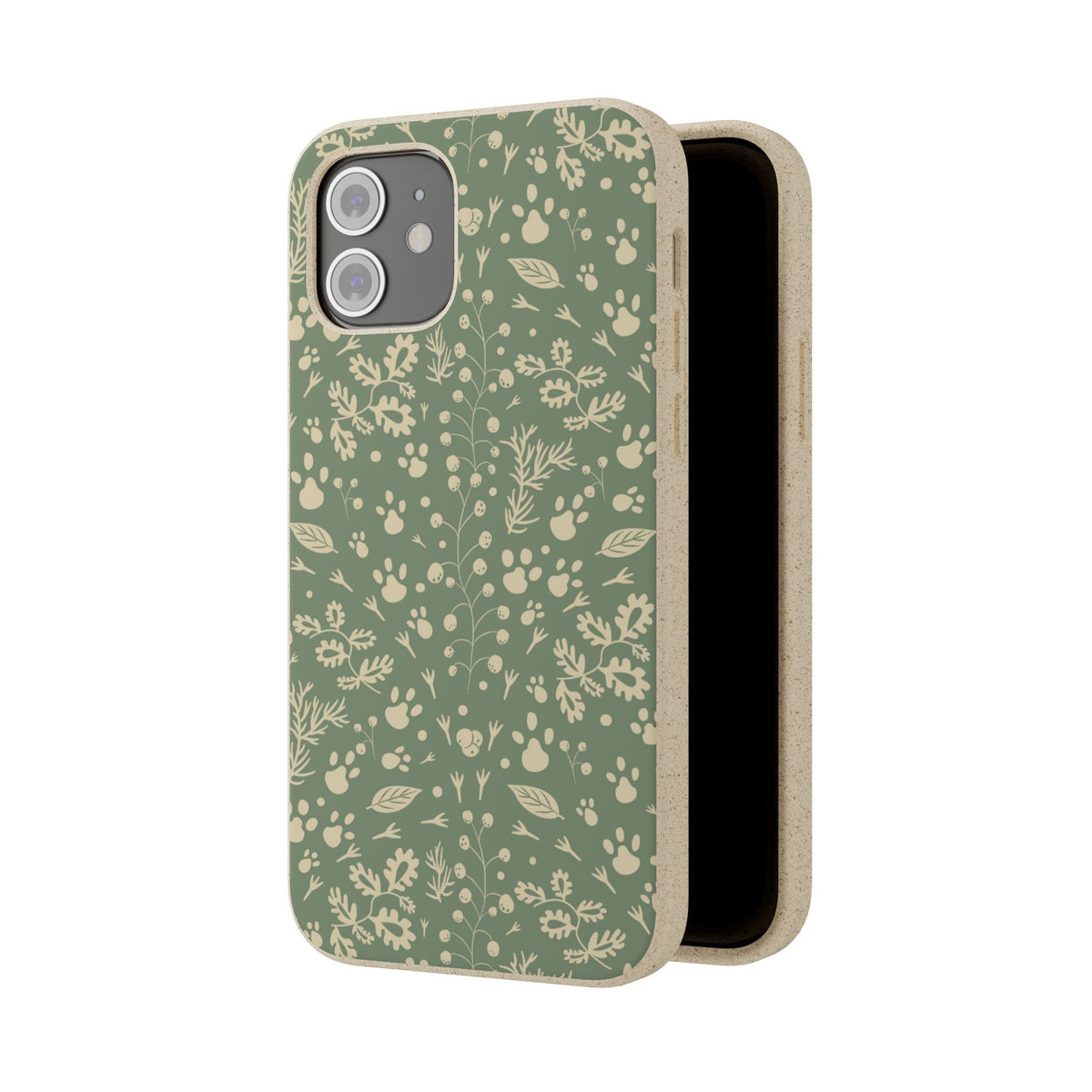 Biodegradable Floral Phone Case — Eco-Friendly Pleasant Green Wildflower Protection