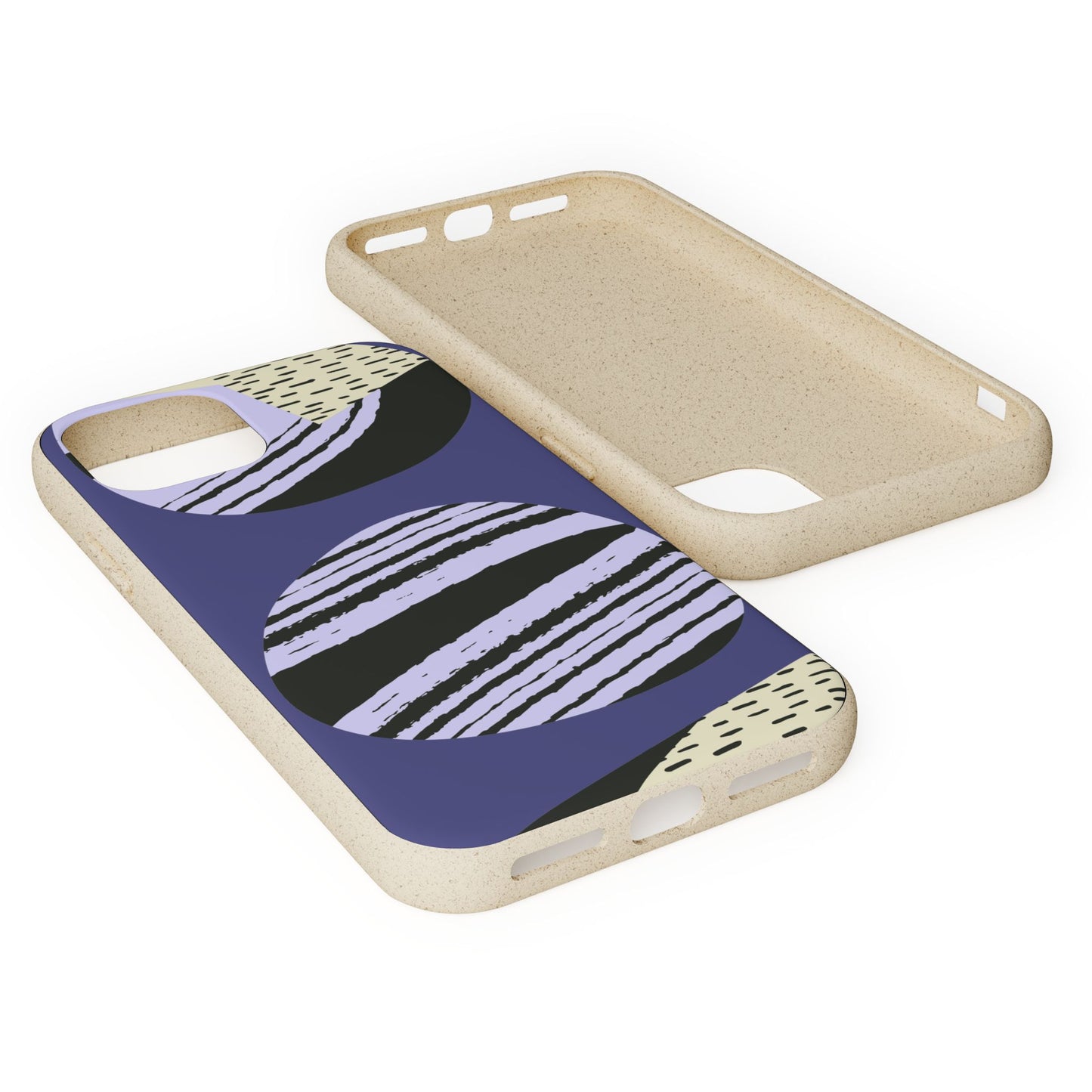 Biodegradable Phone Case — Abstract Striped Circles Eco Cover