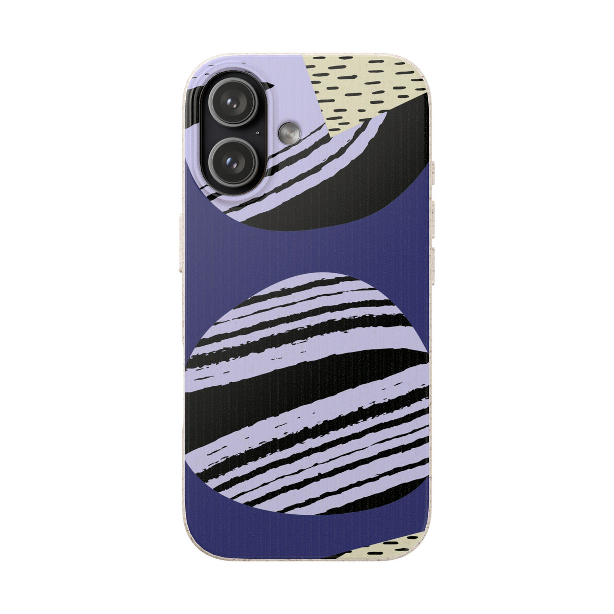 Biodegradable Phone Case — Abstract Striped Circles Eco Cover
