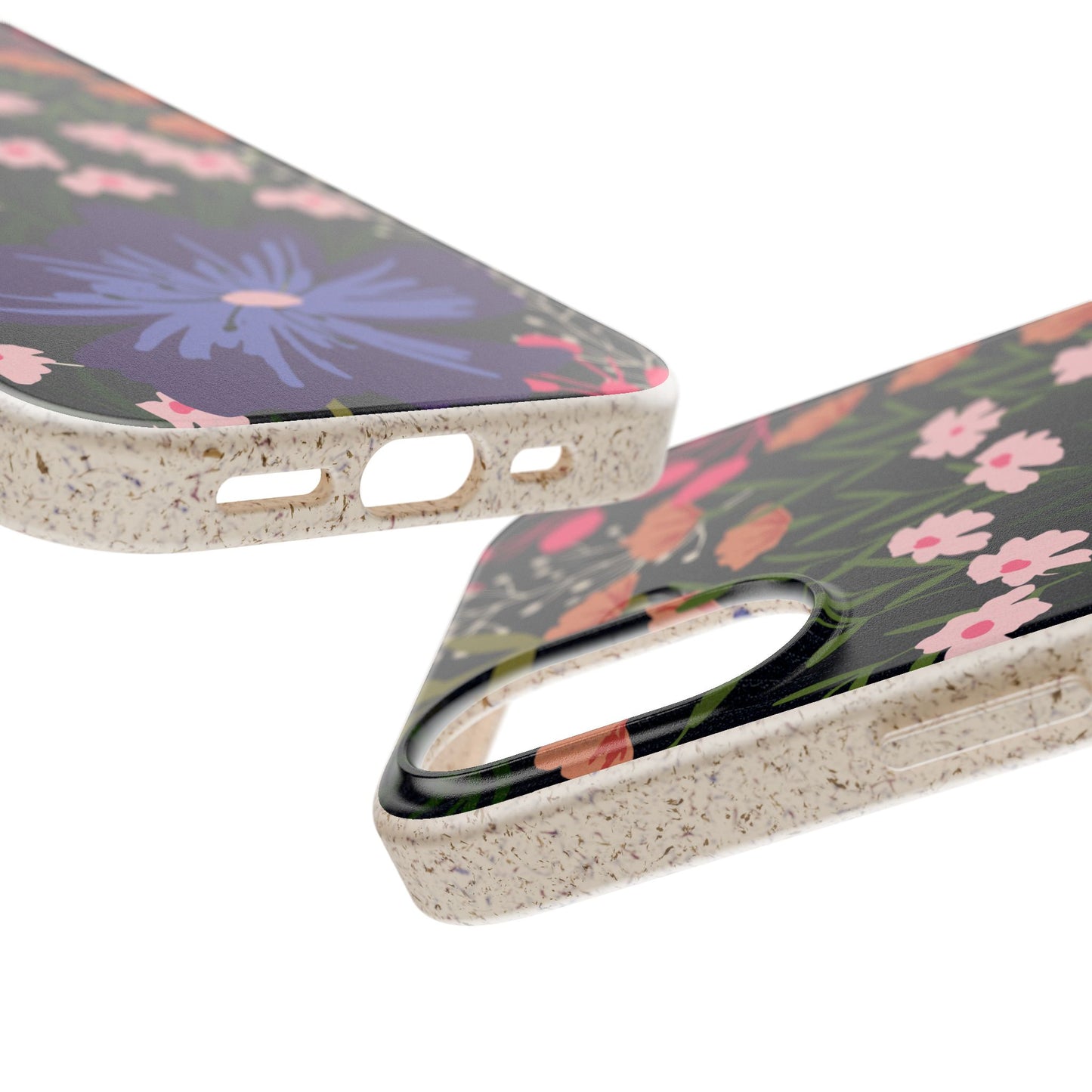 Floral Biodegradable Phone Case — Purple Wildflower Eco Phone Cover