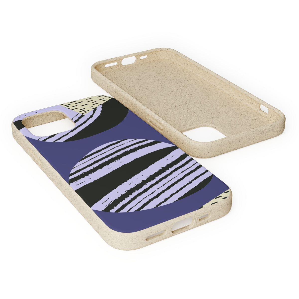 Biodegradable Phone Case — Abstract Striped Circles Eco Cover
