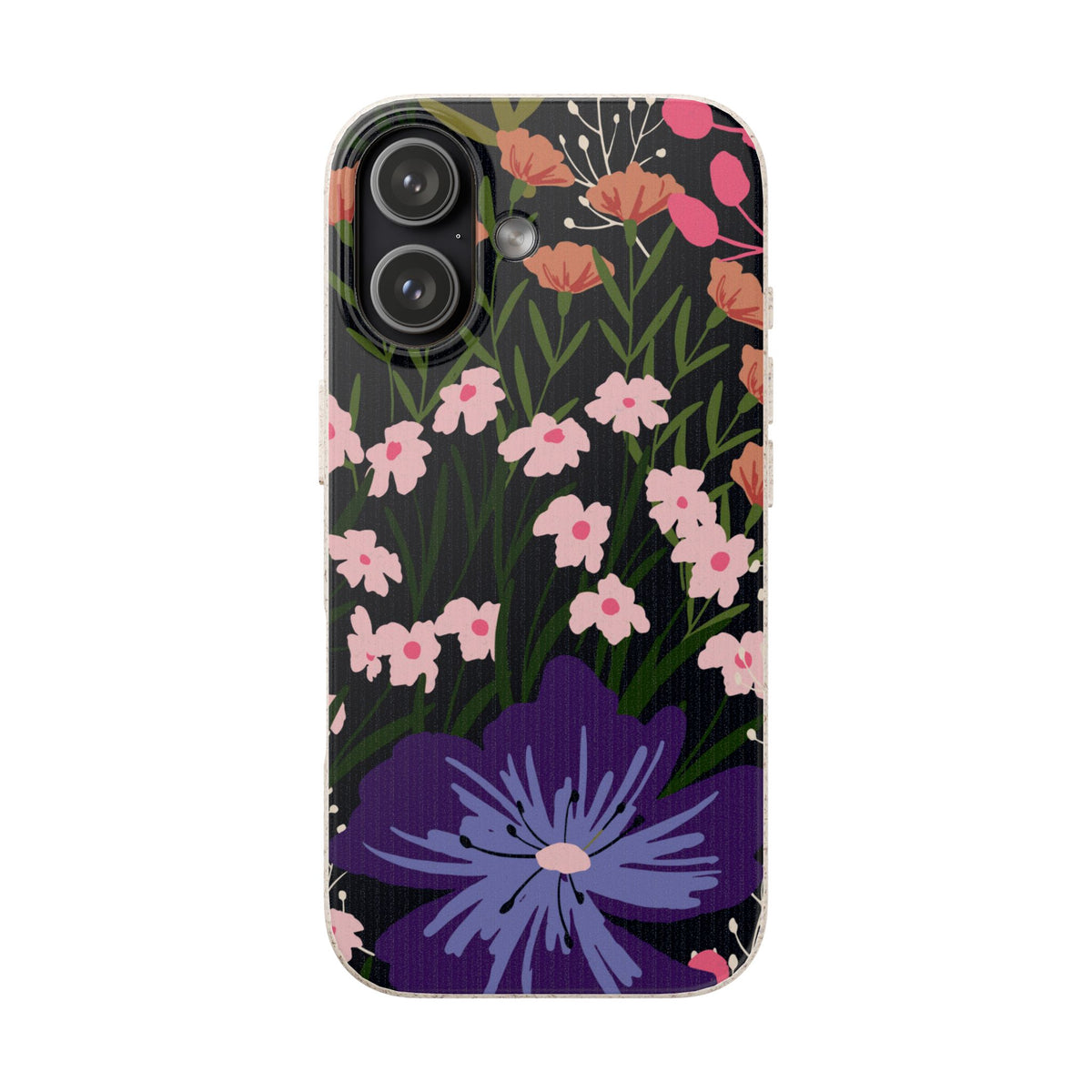 Floral Biodegradable Phone Case — Purple Wildflower Eco Phone Cover
