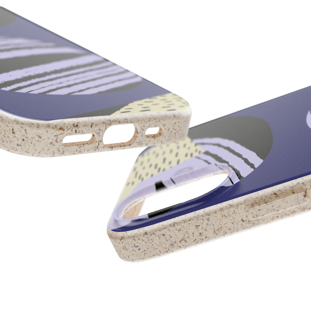 Biodegradable Phone Case — Abstract Striped Circles Eco Cover