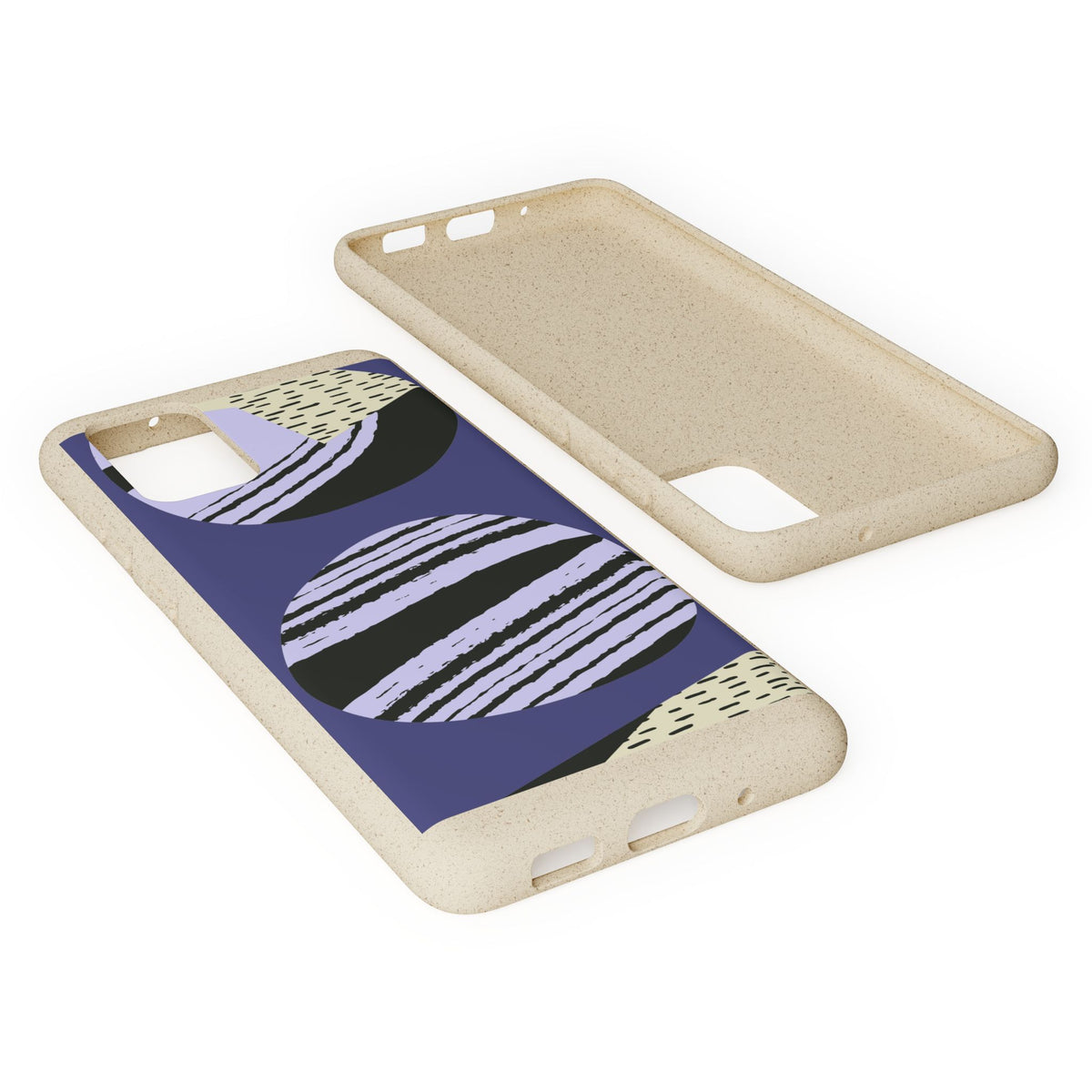 Biodegradable Phone Case — Abstract Striped Circles Eco Cover