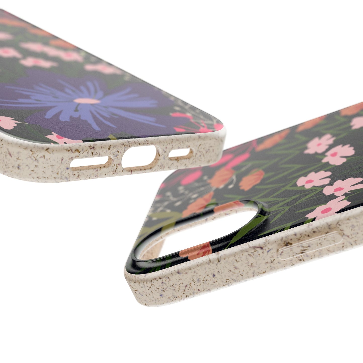Floral Biodegradable Phone Case — Purple Wildflower Eco Phone Cover
