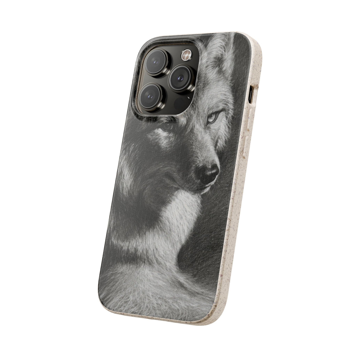 Wolf Portrait Biodegradable Phone Case — Eco-Friendly iPhone Cover
