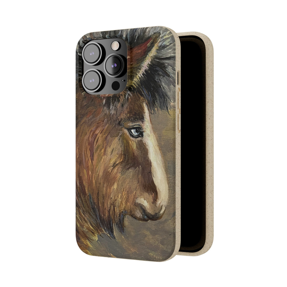 Biodegradable Phone Case — Rustic Horse Portrait by Carrie Barcomb Eco-Friendly iPhone Cover