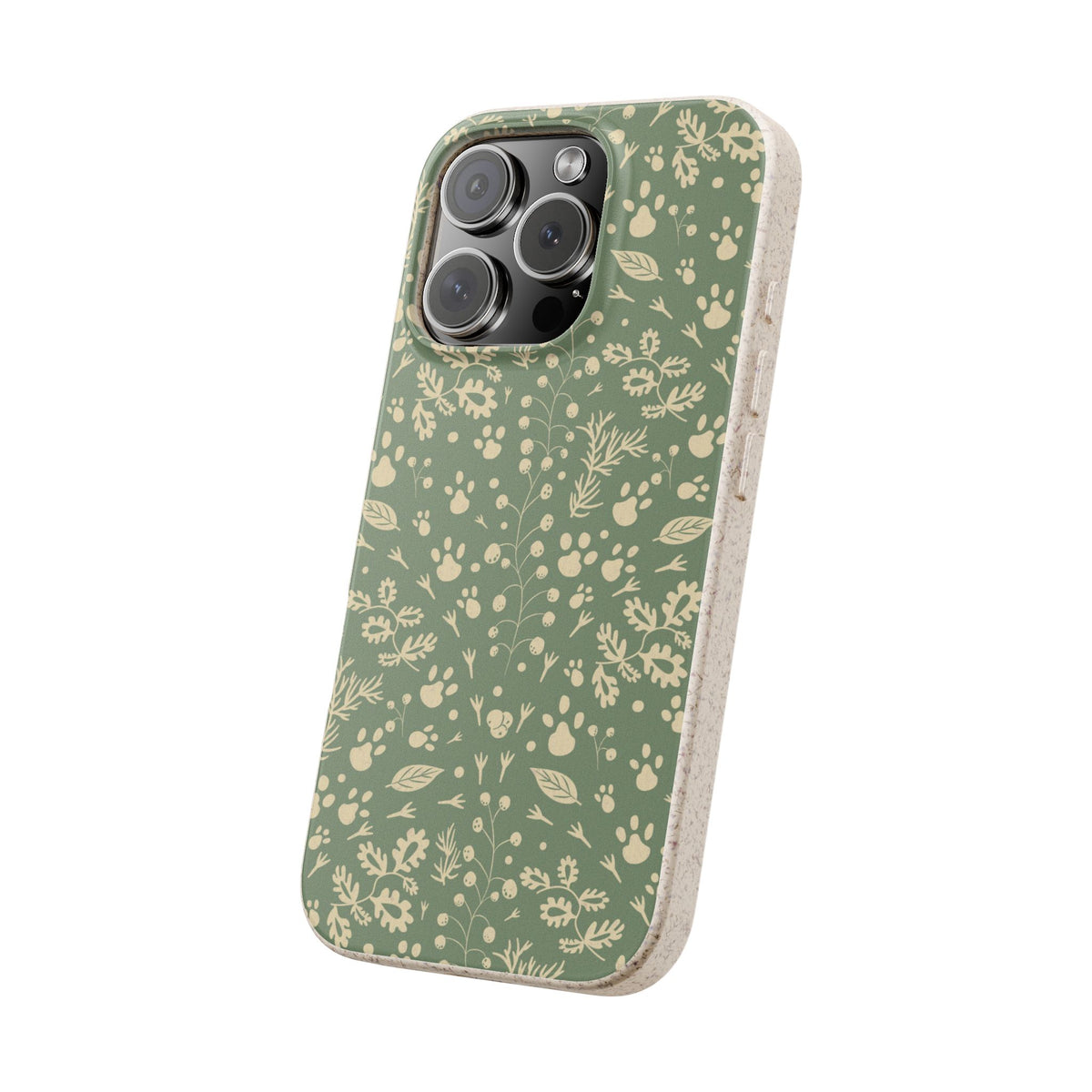Biodegradable Floral Phone Case — Eco-Friendly Pleasant Green Wildflower Protection