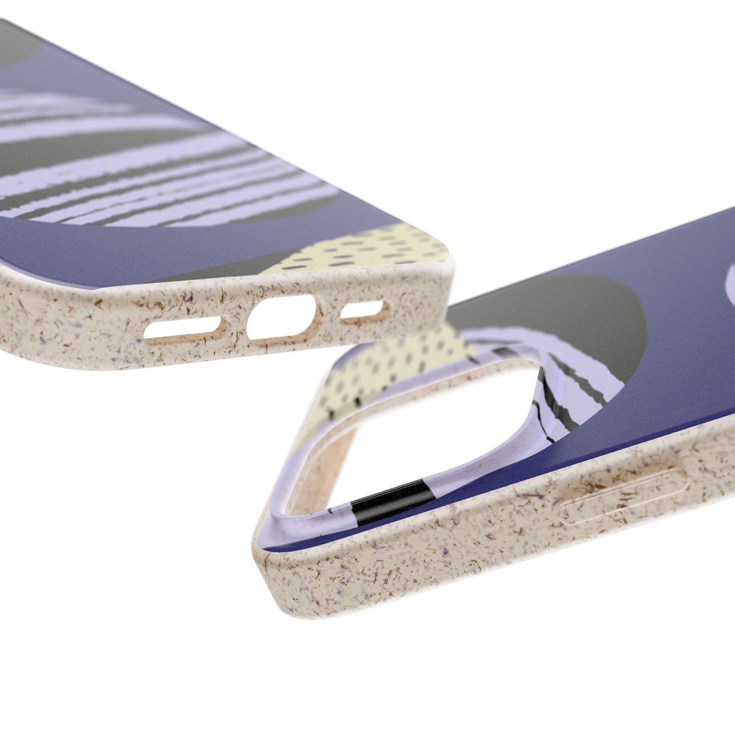 Biodegradable Phone Case — Abstract Striped Circles Eco Cover