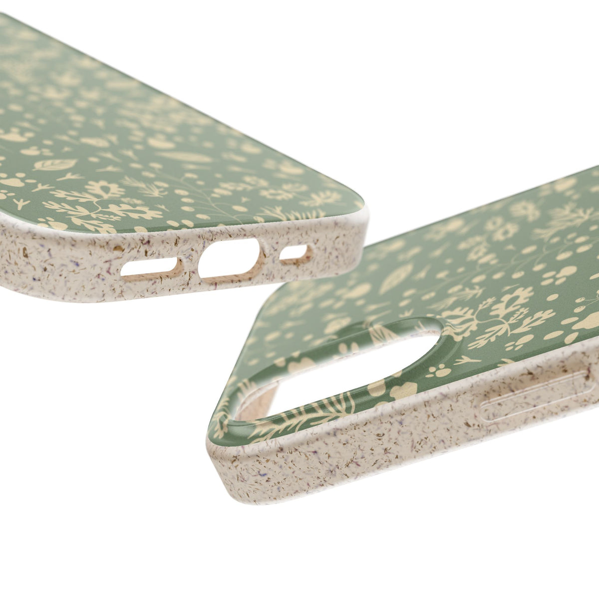 Biodegradable Floral Phone Case — Eco-Friendly Pleasant Green Wildflower Protection