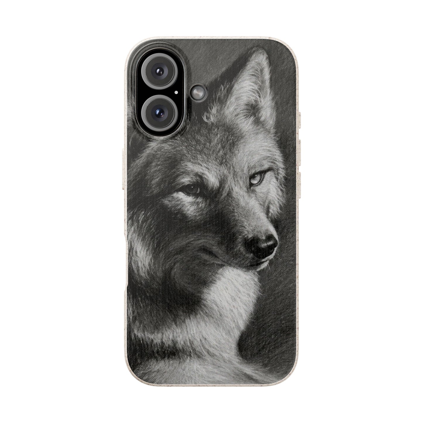 Wolf Portrait Biodegradable Phone Case — Eco-Friendly iPhone Cover