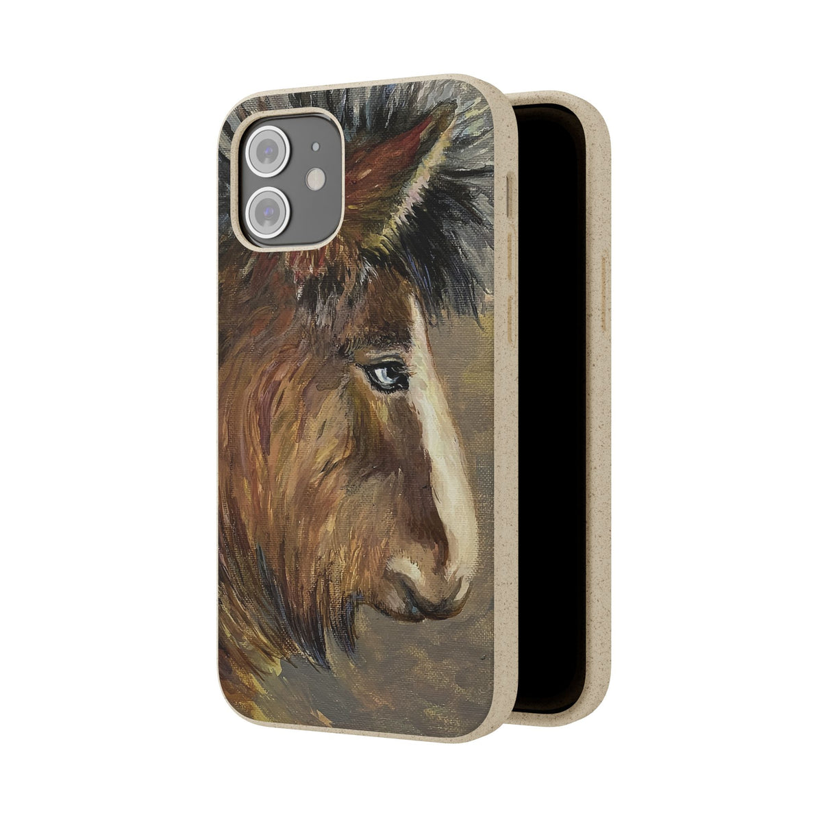 Biodegradable Phone Case — Rustic Horse Portrait by Carrie Barcomb Eco-Friendly iPhone Cover