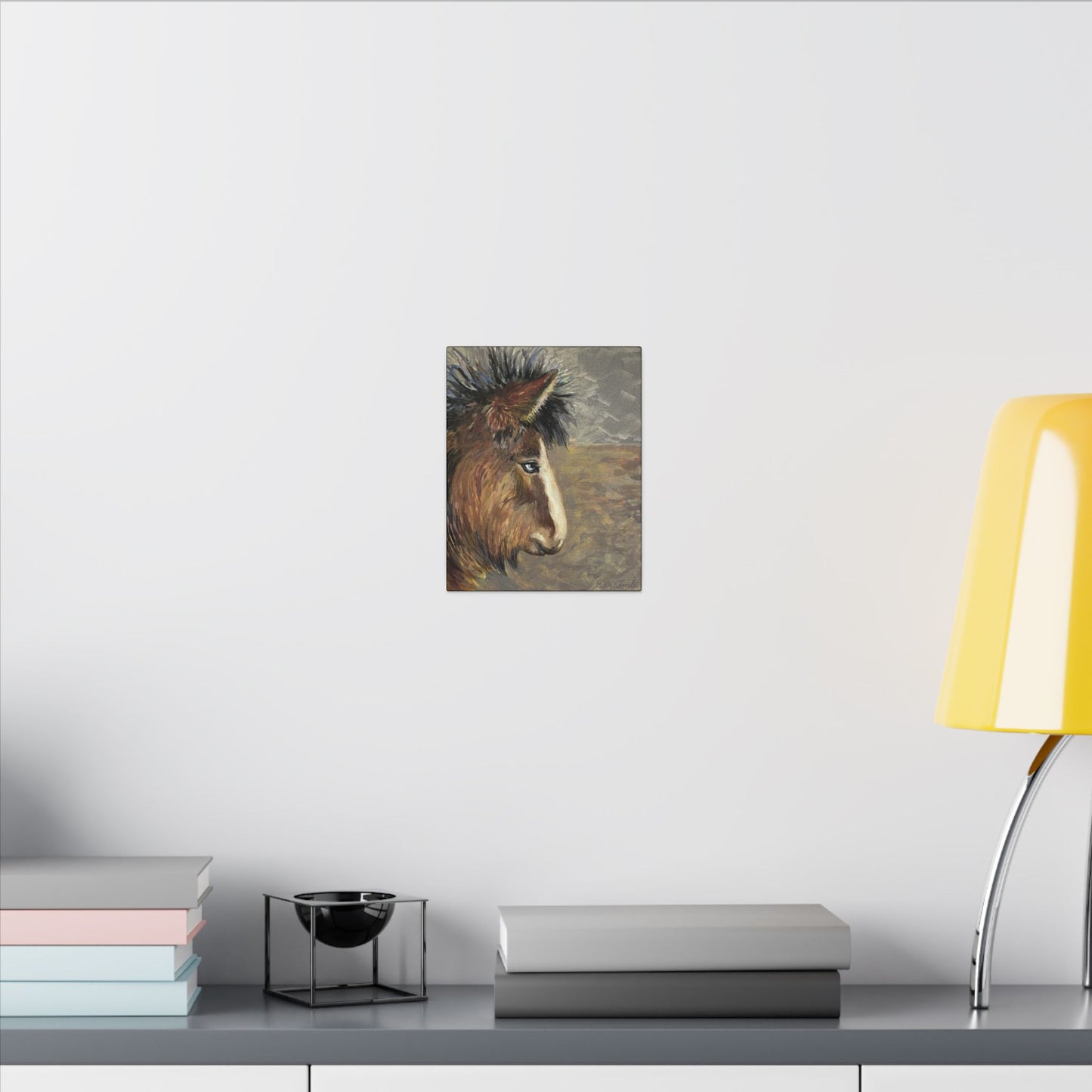 Rustic Icelandic Horse Portrait - Eco-Friendly Canvas