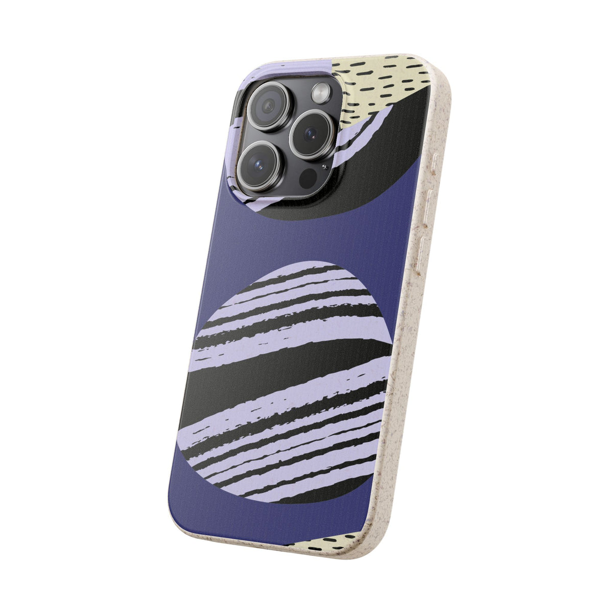 Biodegradable Phone Case — Abstract Striped Circles Eco Cover