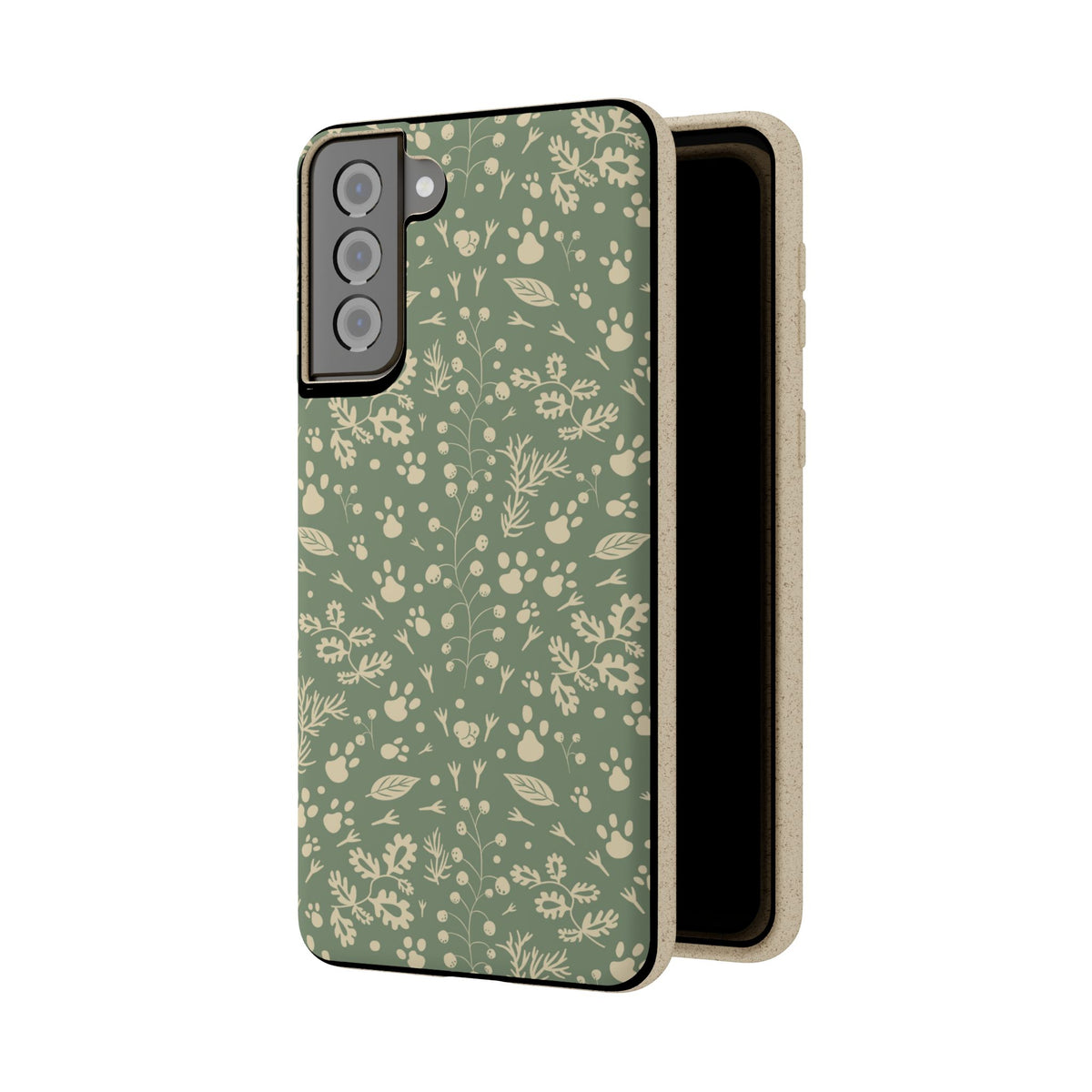 Biodegradable Floral Phone Case — Eco-Friendly Pleasant Green Wildflower Protection