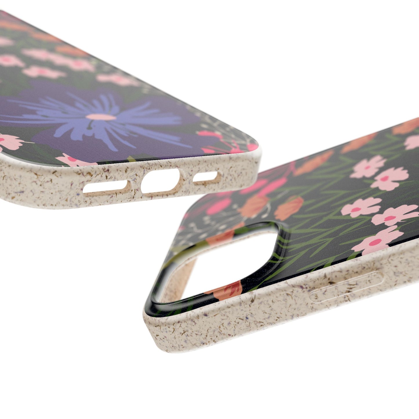 Floral Biodegradable Phone Case — Purple Wildflower Eco Phone Cover