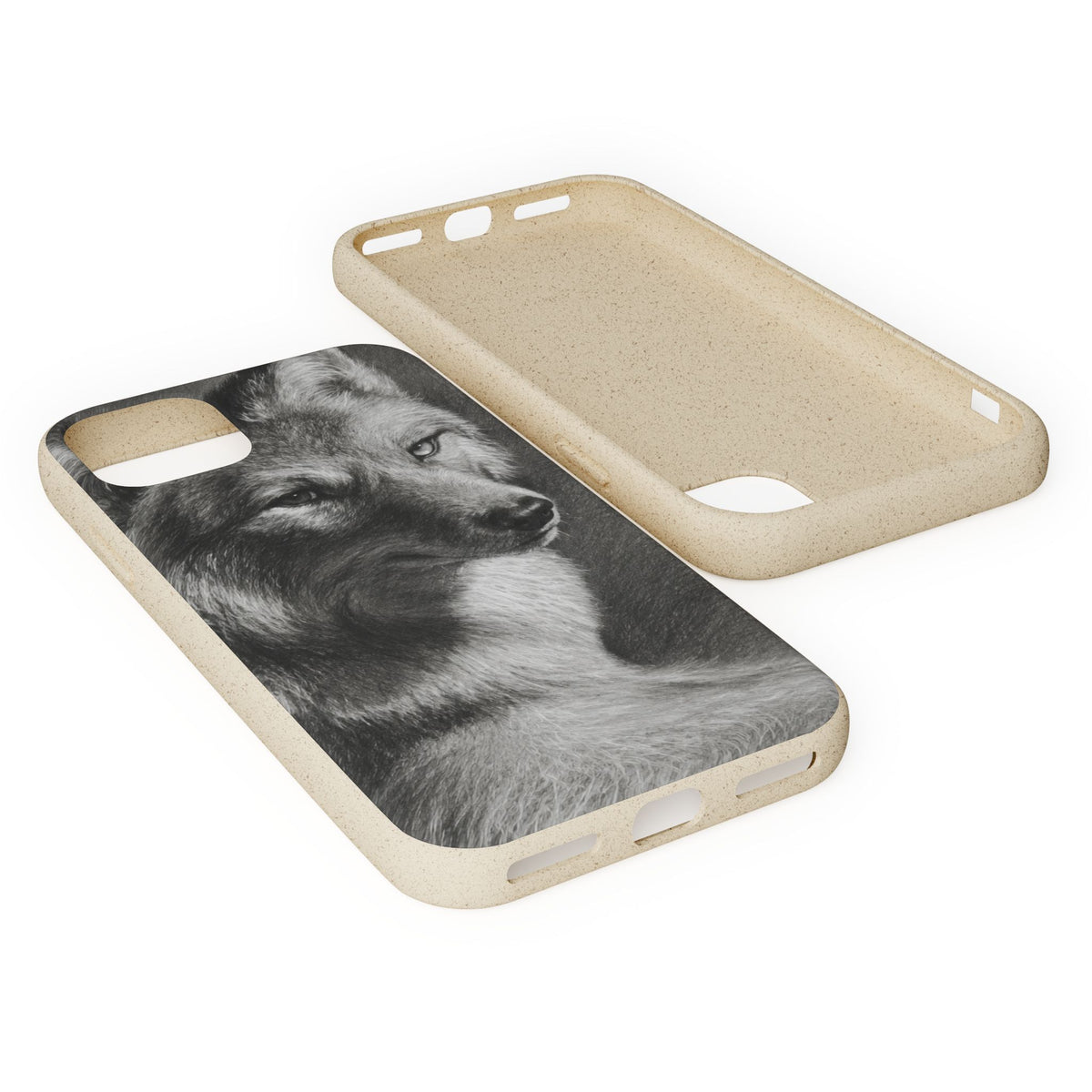 Wolf Portrait Biodegradable Phone Case — Eco-Friendly iPhone Cover