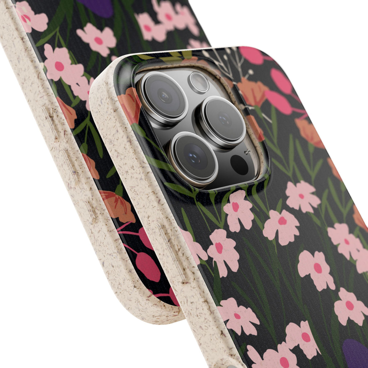 Floral Biodegradable Phone Case — Purple Wildflower Eco Phone Cover