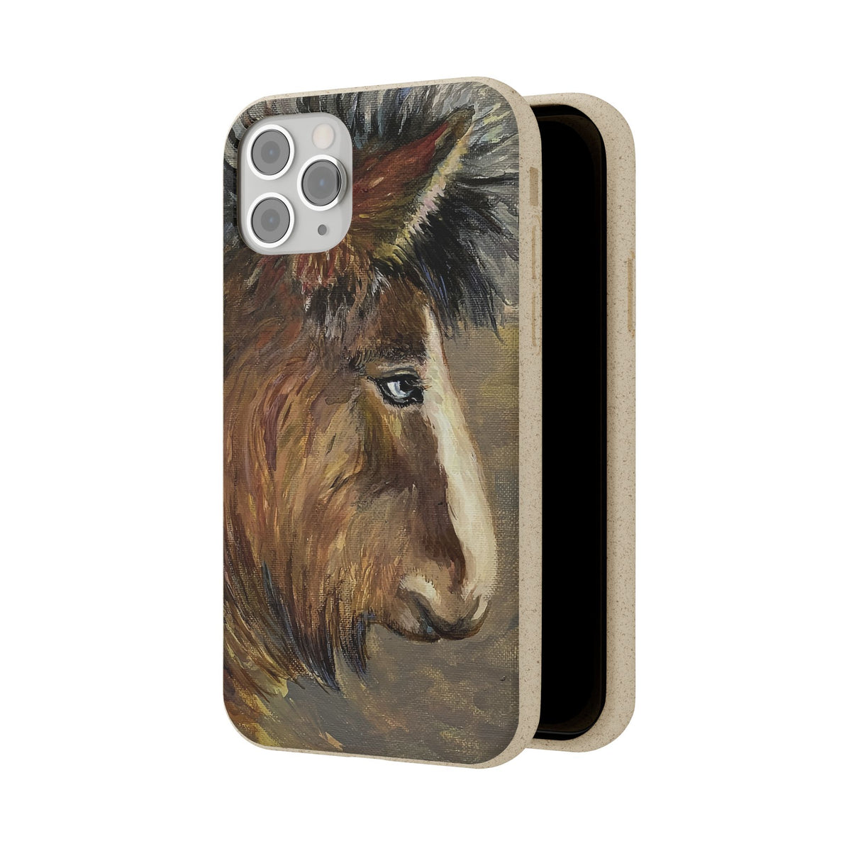 Biodegradable Phone Case — Rustic Horse Portrait by Carrie Barcomb Eco-Friendly iPhone Cover