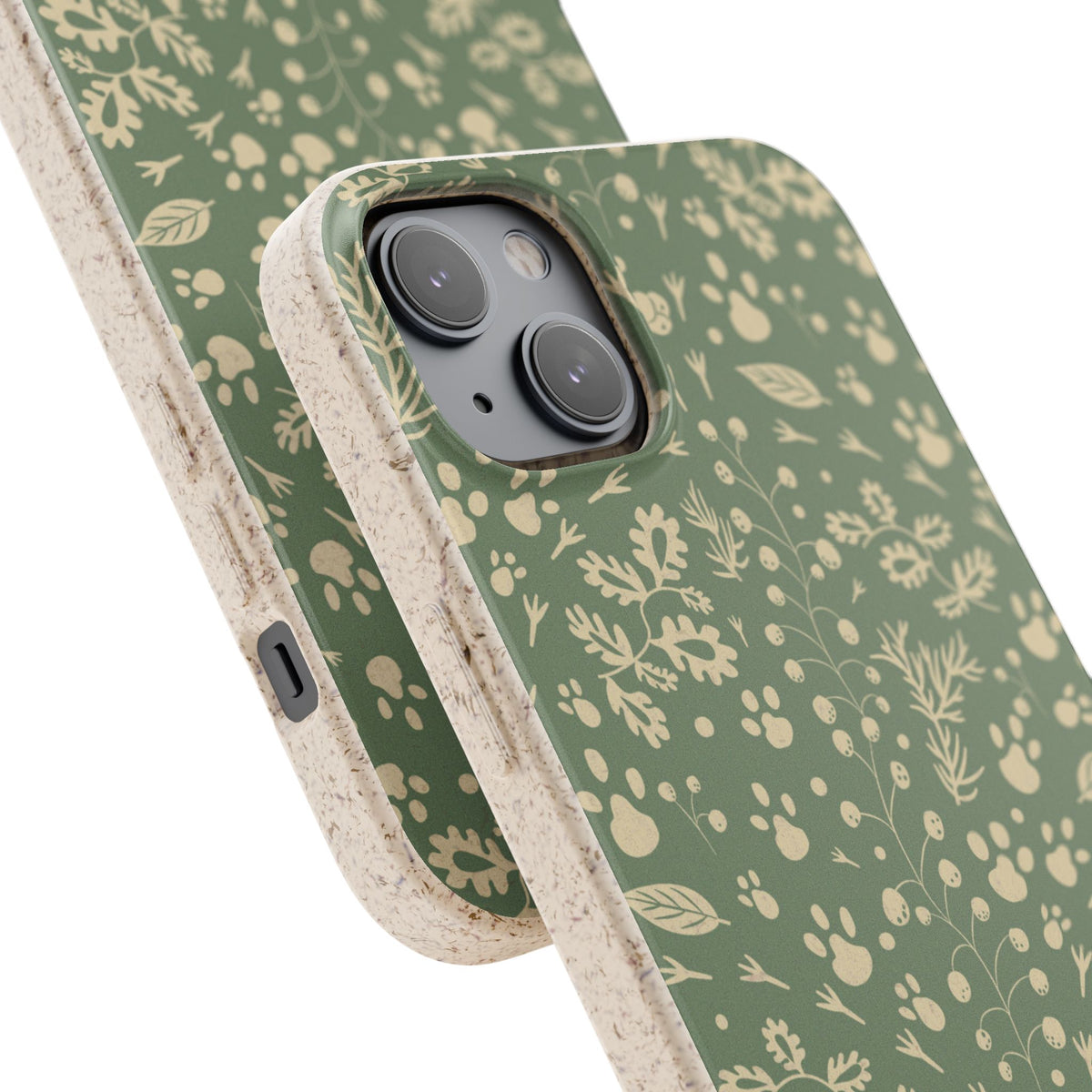 Biodegradable Floral Phone Case — Eco-Friendly Pleasant Green Wildflower Protection