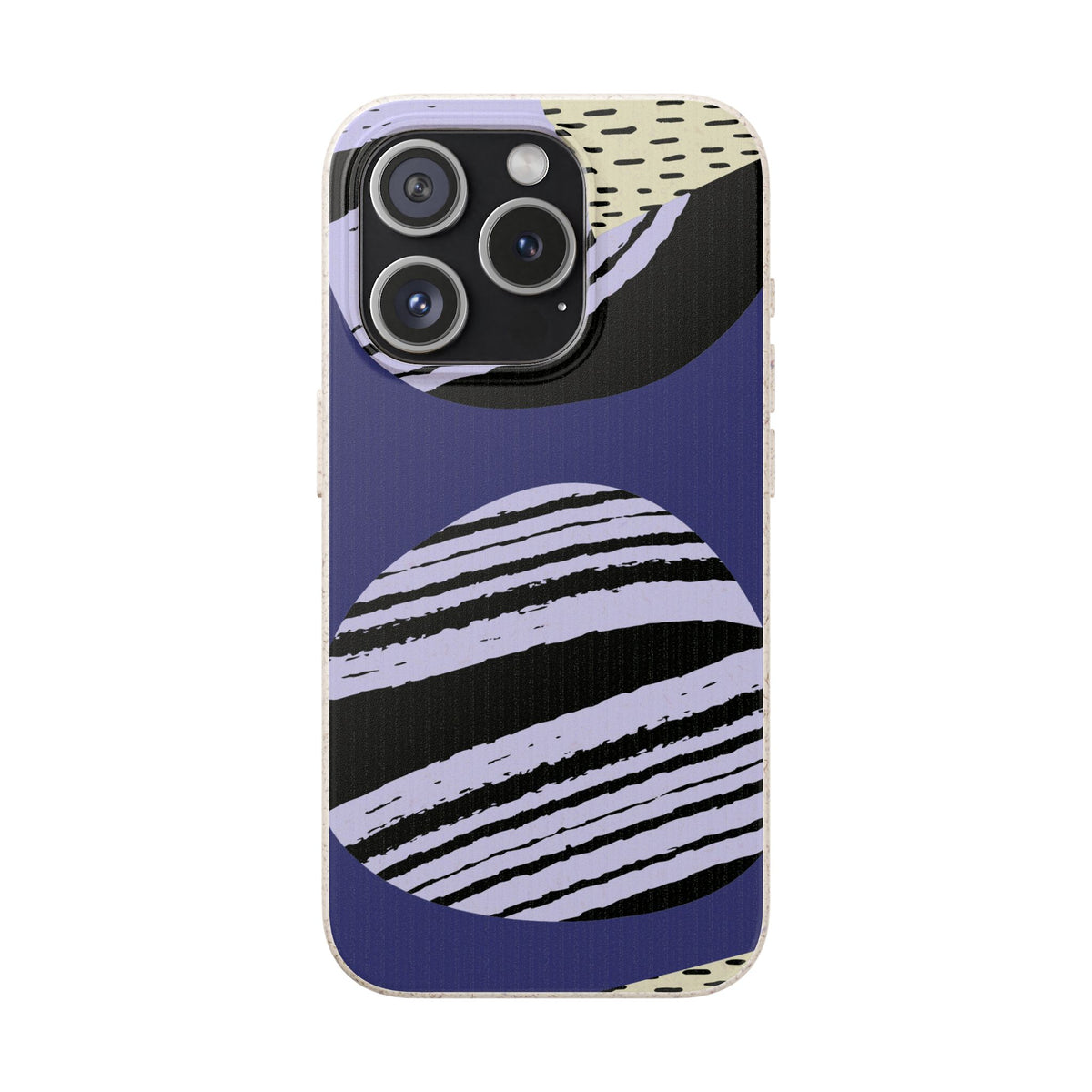 Biodegradable Phone Case — Abstract Striped Circles Eco Cover