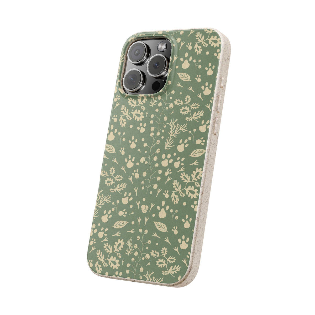 Biodegradable Floral Phone Case — Eco-Friendly Pleasant Green Wildflower Protection