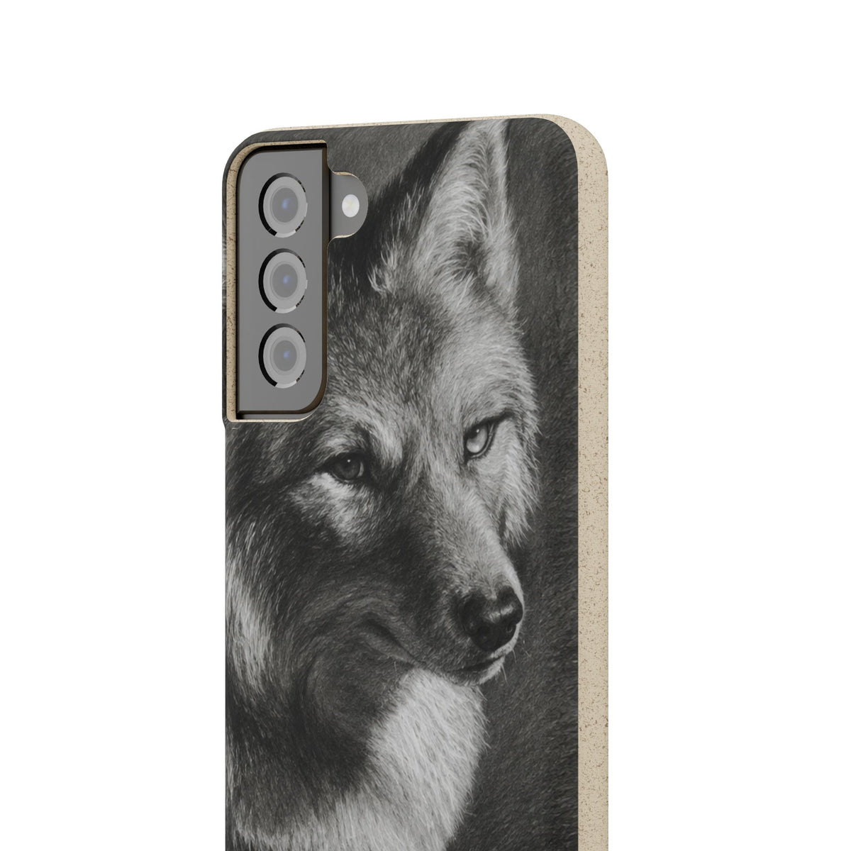 Wolf Portrait Biodegradable Phone Case — Eco-Friendly iPhone Cover